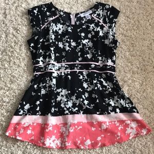 Pink and Black Maternity Blouse